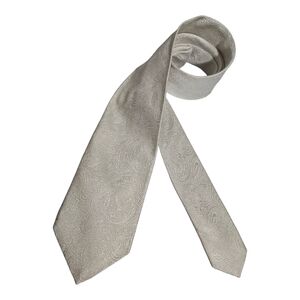 DOLCEPUNTA Ivory Paisley Silk LUXURY Tie HANDMADE ITALY